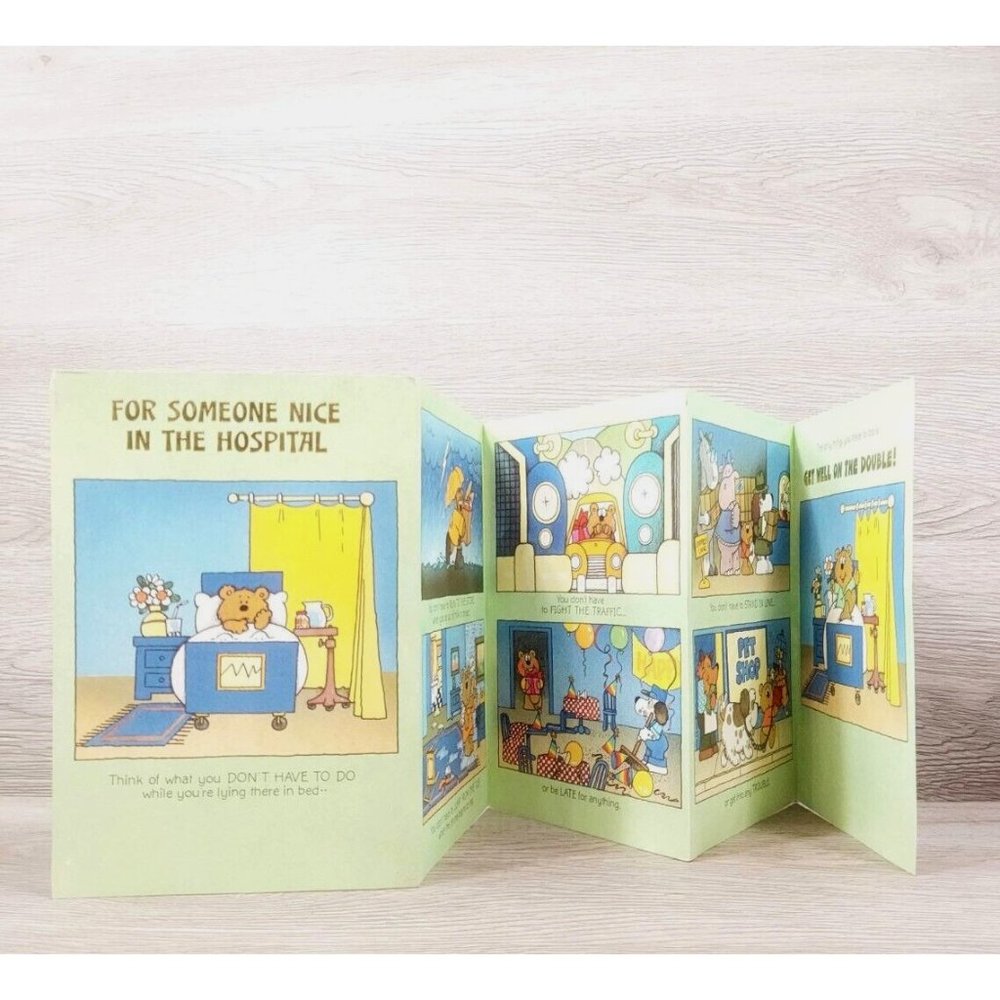 For Someone Nice in the Hospital Humoristic Vintage Greeting Card Wishes Gift